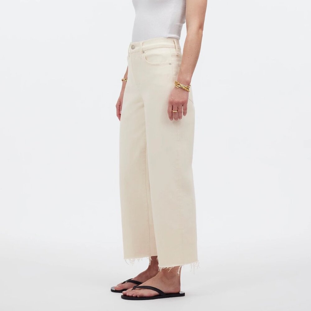 NWT Madewell The Petite Perfect Vintage Wide-Leg Crop Jean in Vintage Canvas - Picture 2 of 8
